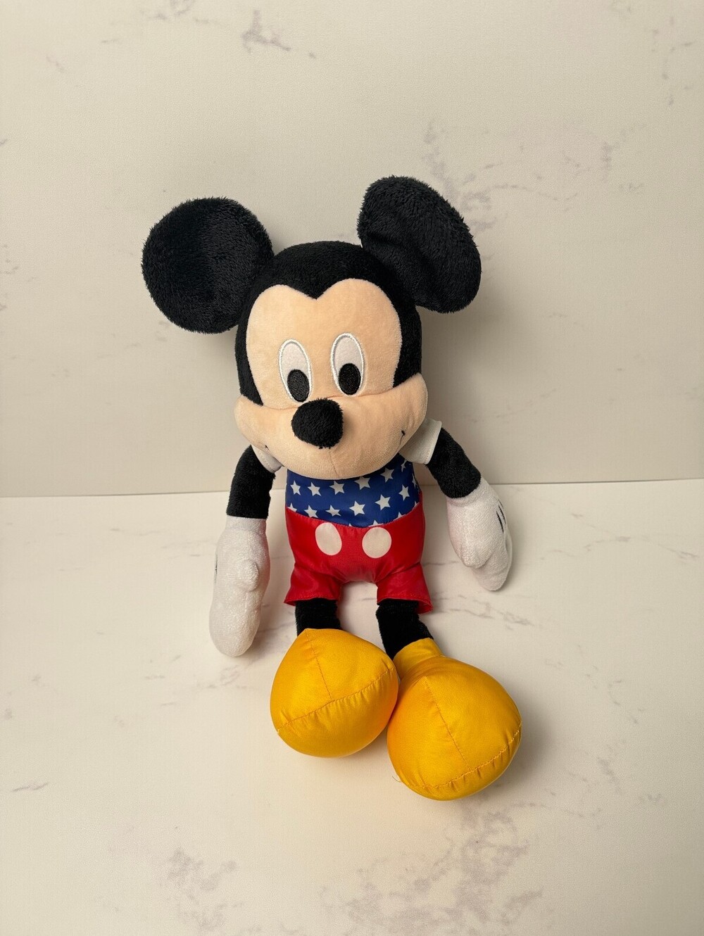 Disney Mickey Mouse Plush Toy Black Red 90s VTG Iconic